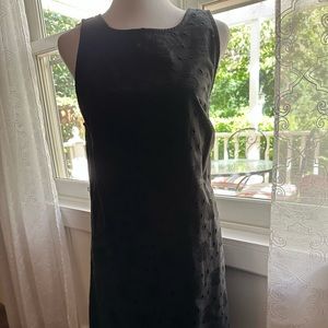 Ann Taylor summer dress Black Eyelet, sleeveless size 10
